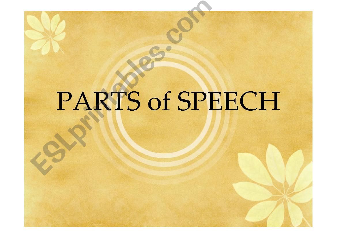 The Eight Parts of Speech powerpoint