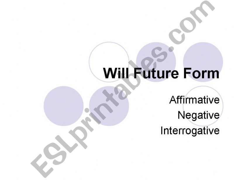 Will future form powerpoint