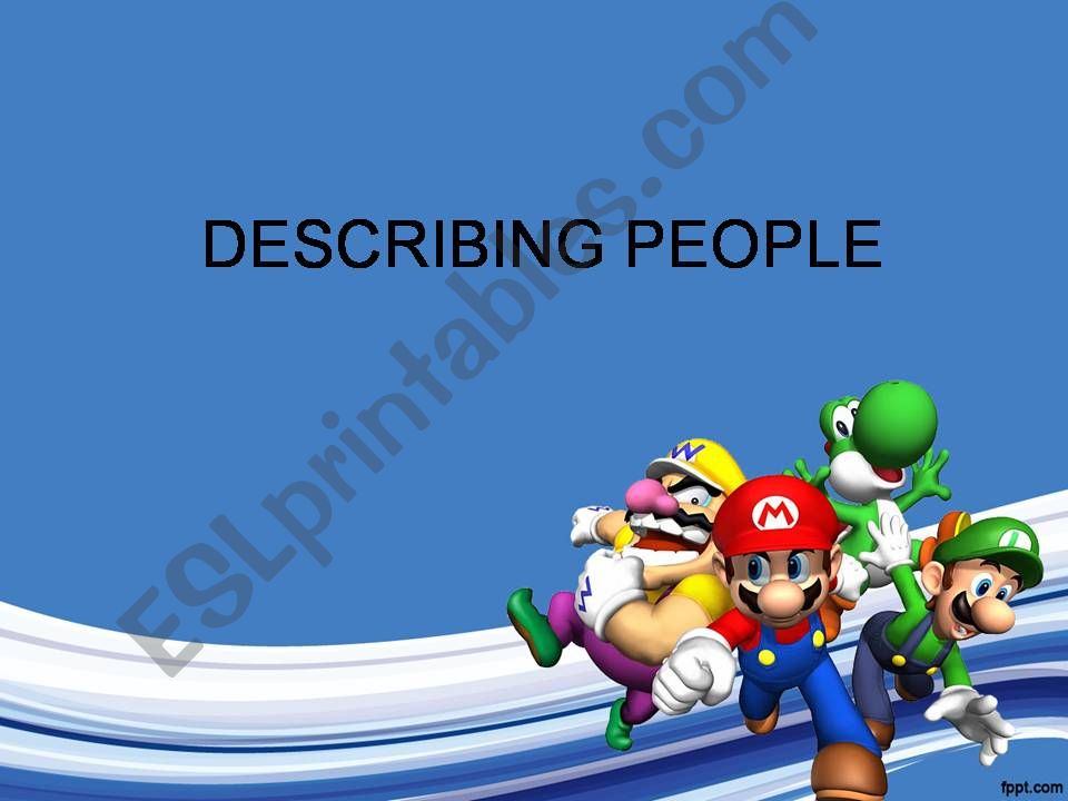 DESCRIBING PEOPLE powerpoint