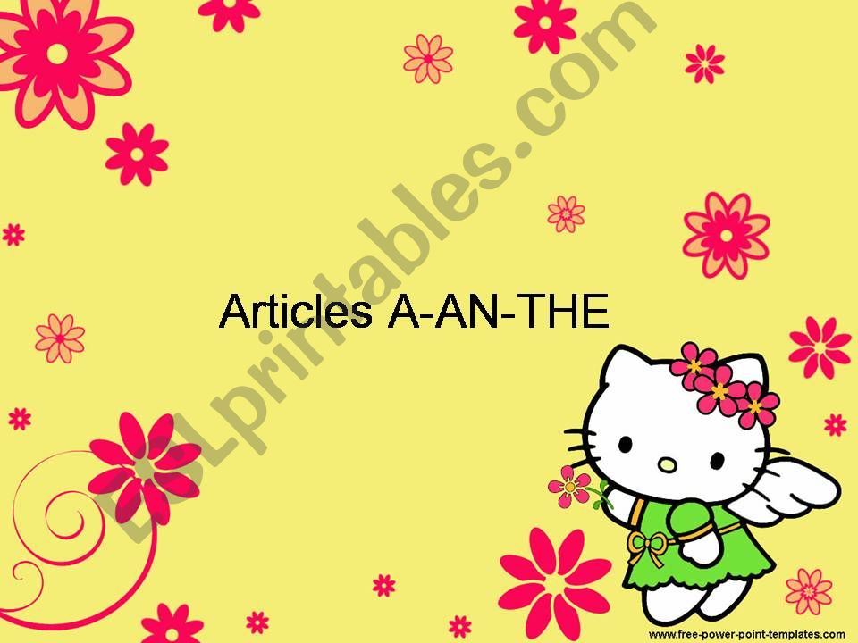 learn and practice the articles a-an-the