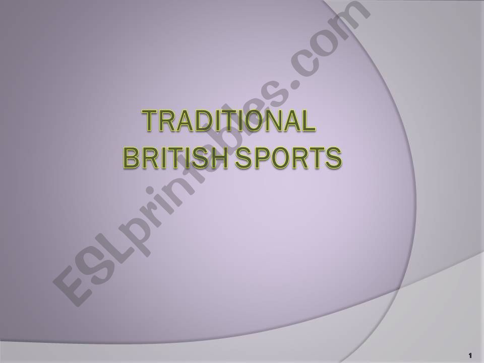 Traditional British Sports powerpoint