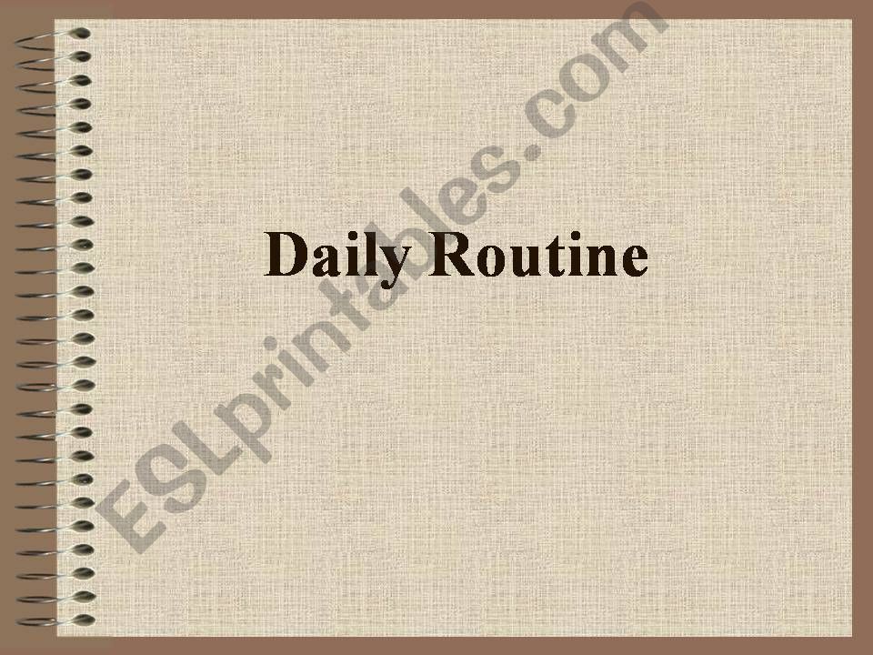 Daily routine powerpoint