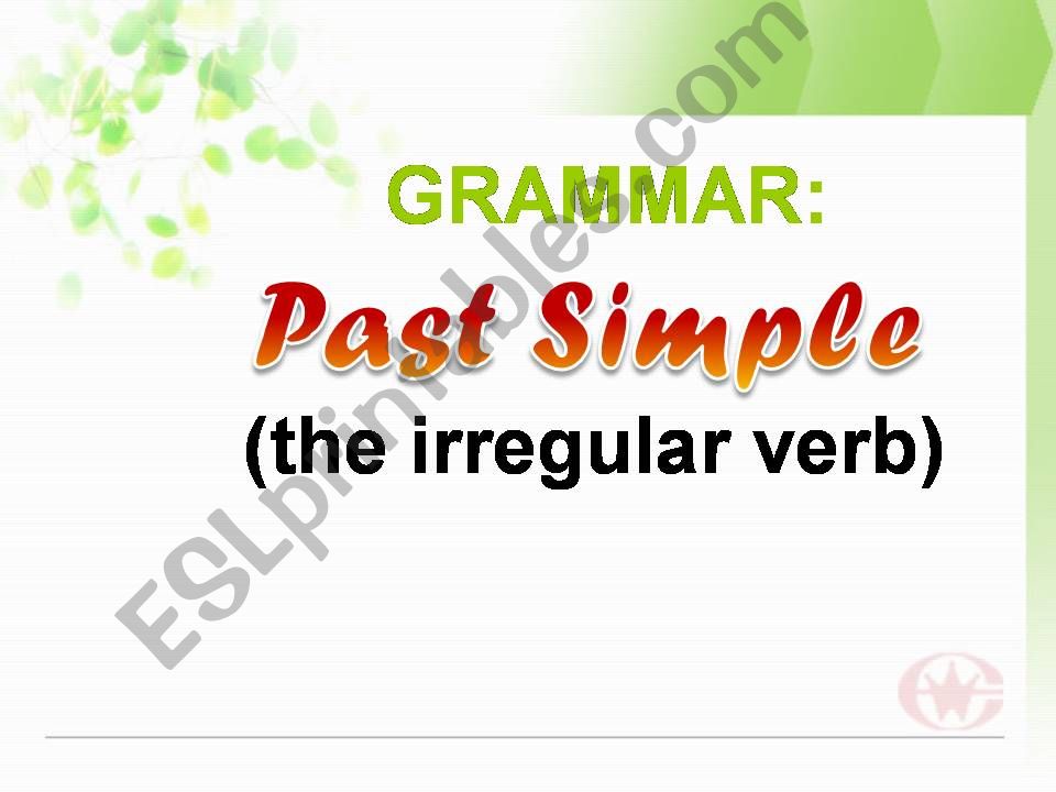simple past with regular verb powerpoint