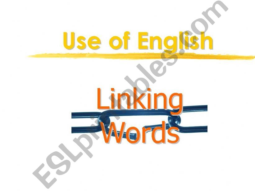 Linking Words powerpoint