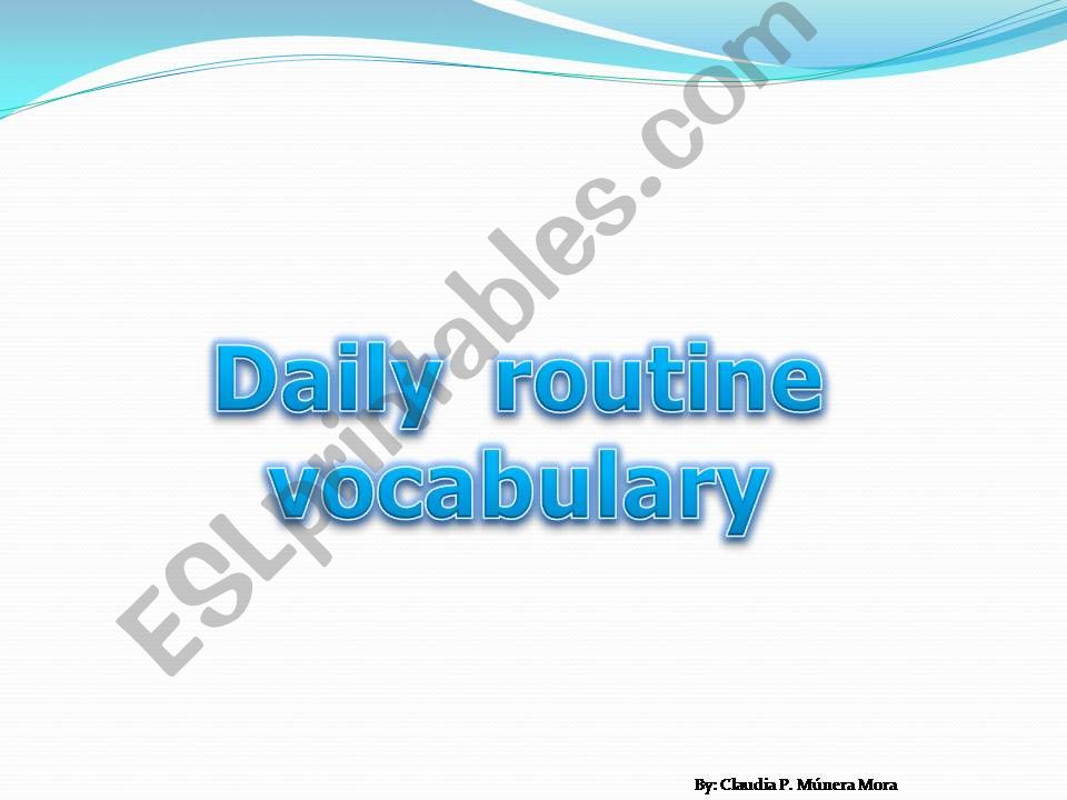 Daily routine vocabulary powerpoint