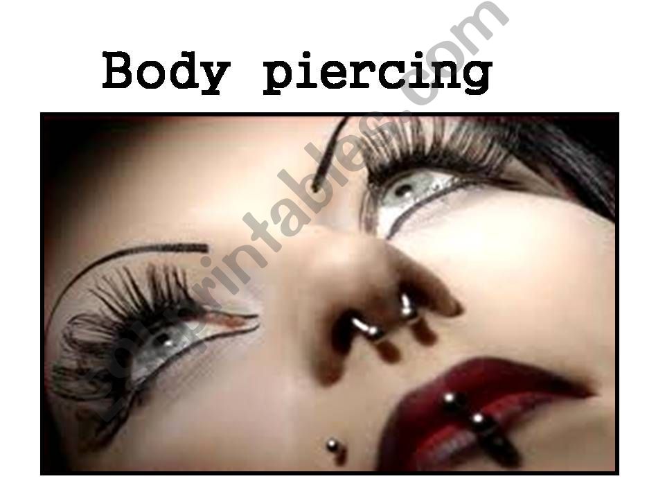 BODY PIERCING TATOOING powerpoint