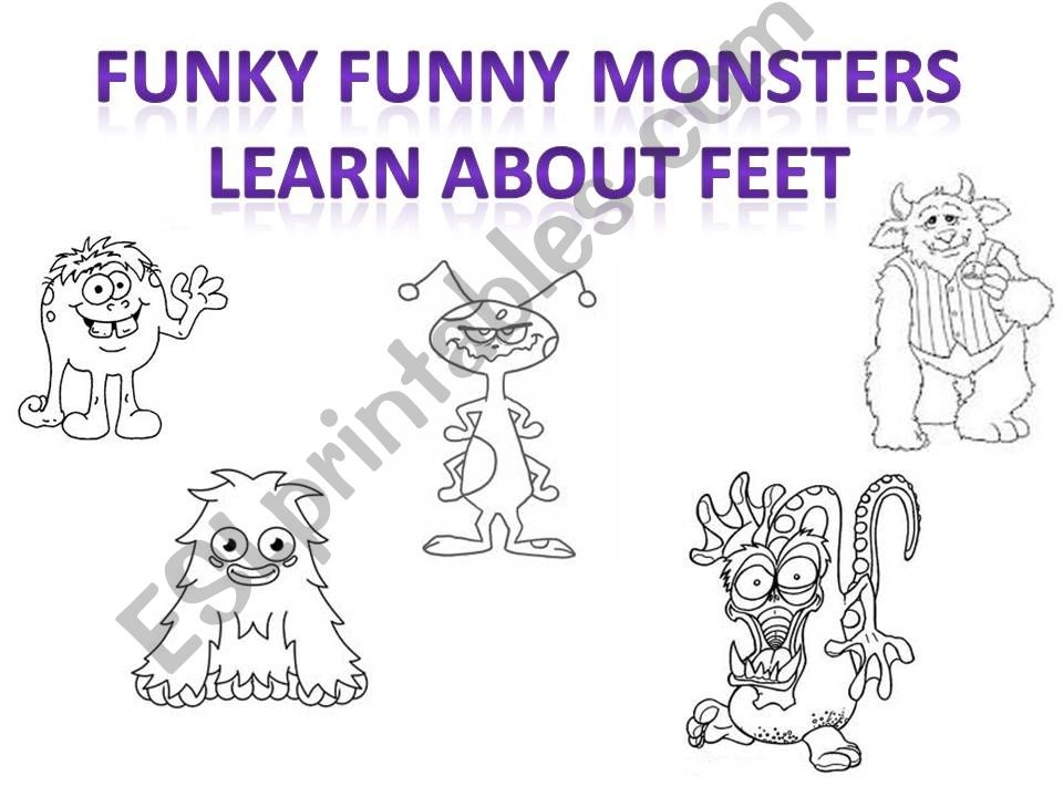 Funky Funny Monsters learn about feet