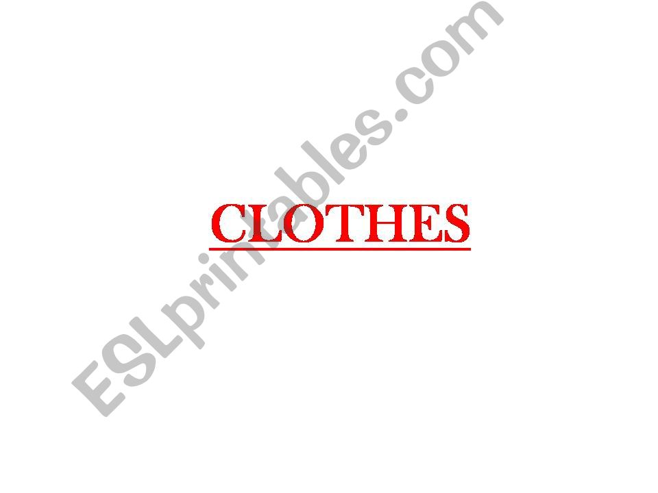 Clothes powerpoint