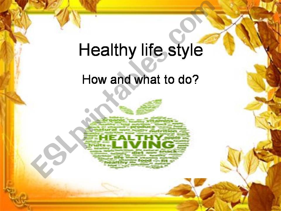 Healthy life style powerpoint