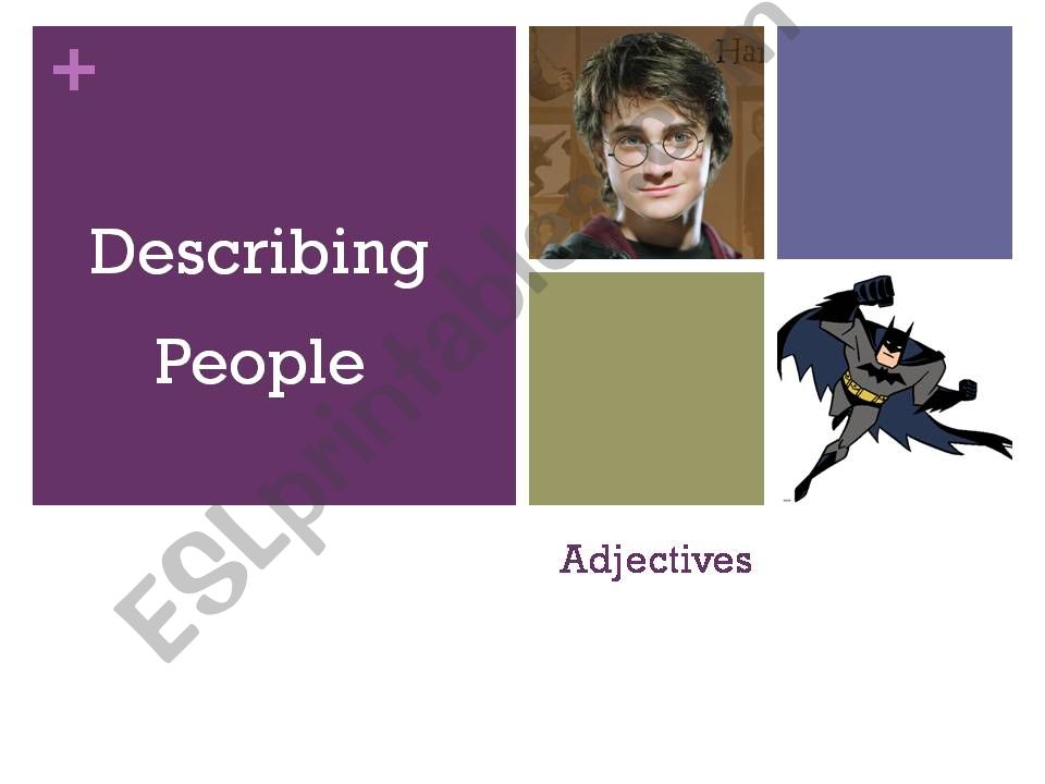 Describing People Adjectives powerpoint