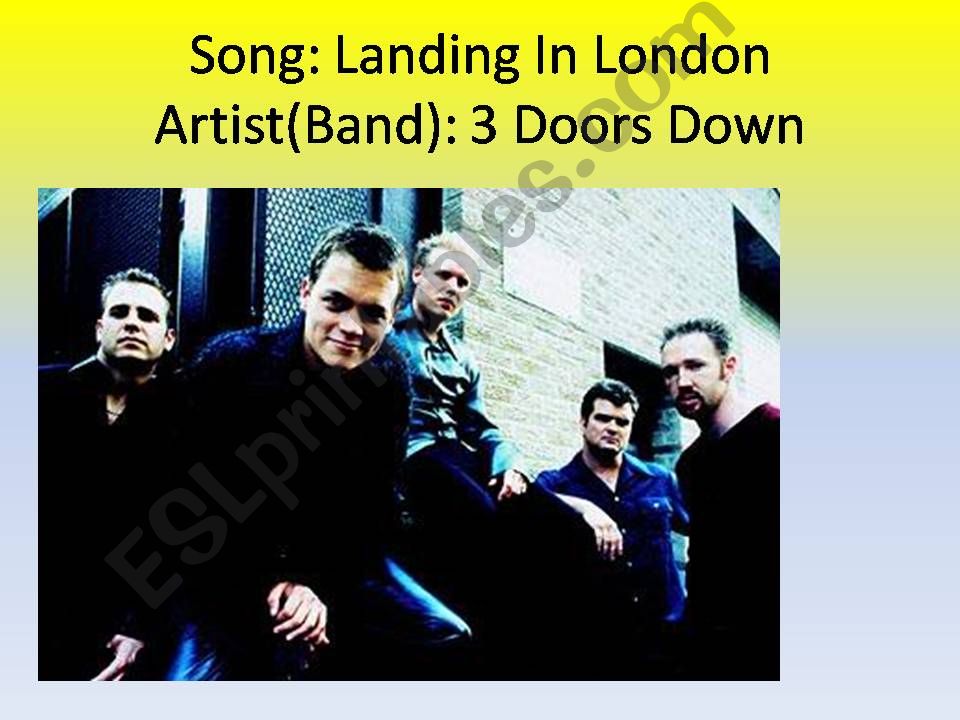 teaching phrasal verbs via song landing in london