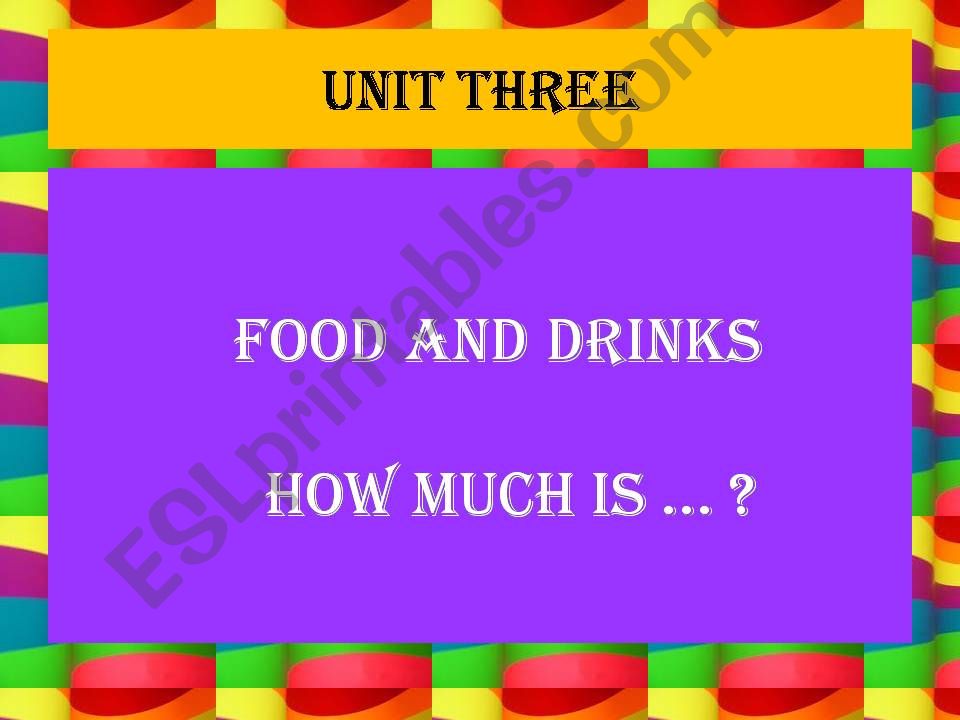 Food and drinks powerpoint