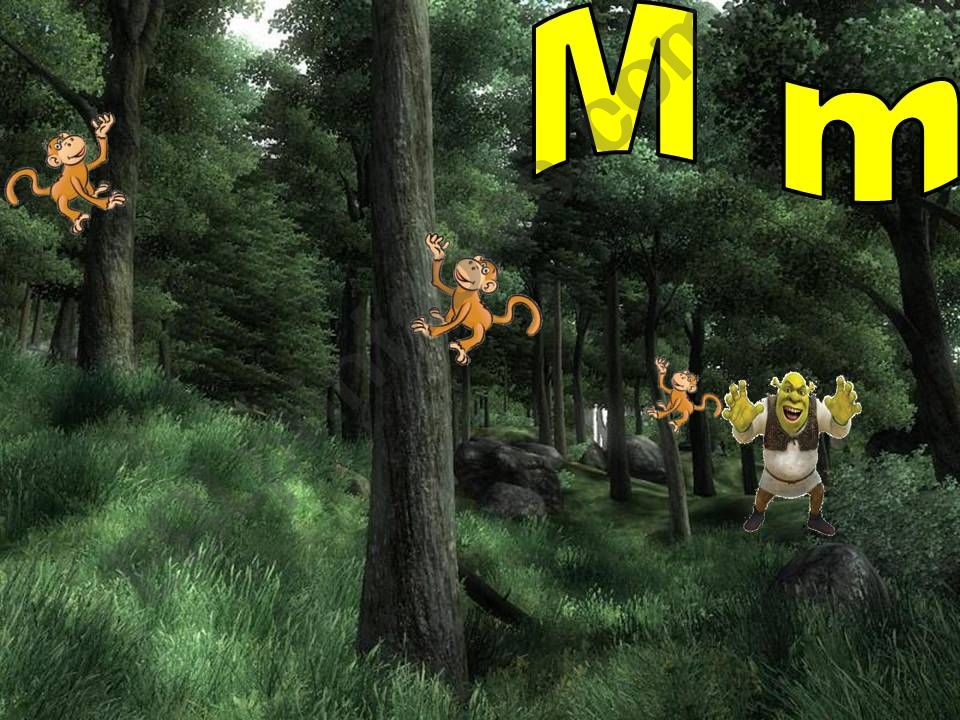 Shrek Alphabet (part 3) M to O