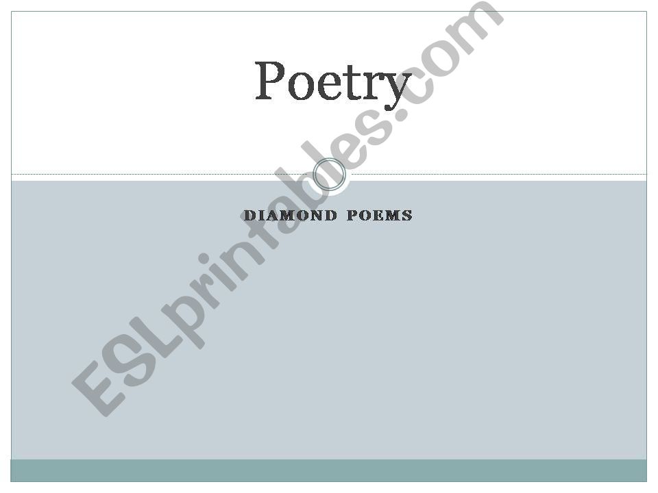 Diamond Poems Tutorial powerpoint