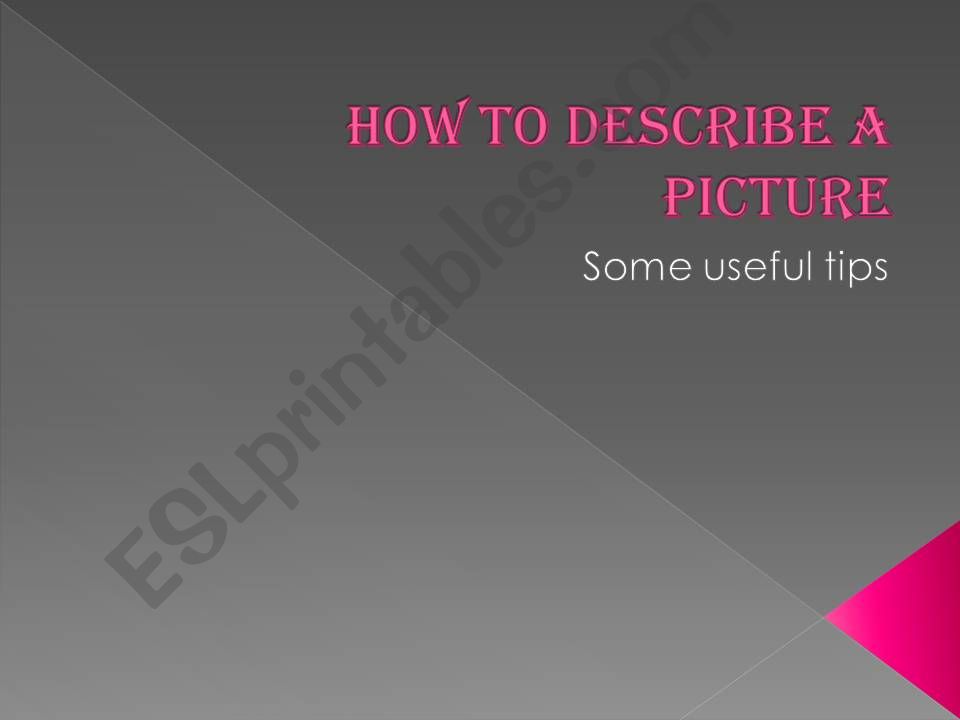 how to describe a picture powerpoint