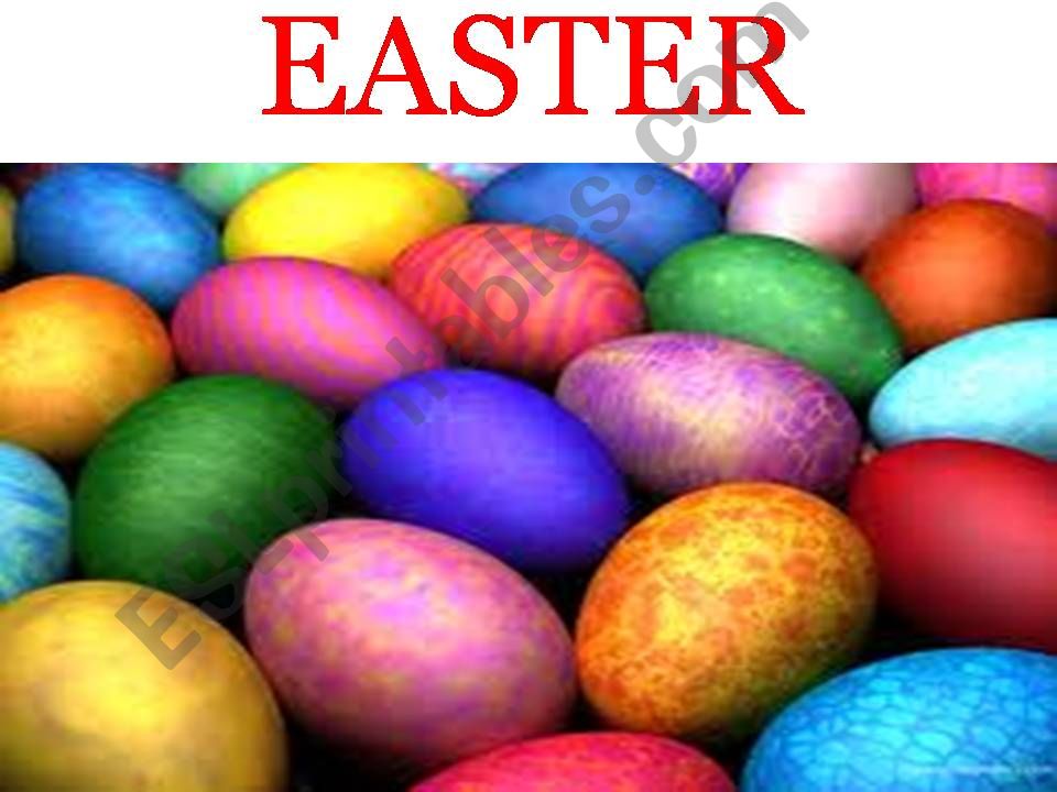 Easter vocabulary for kids powerpoint