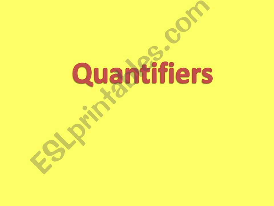 Quantifiers  powerpoint