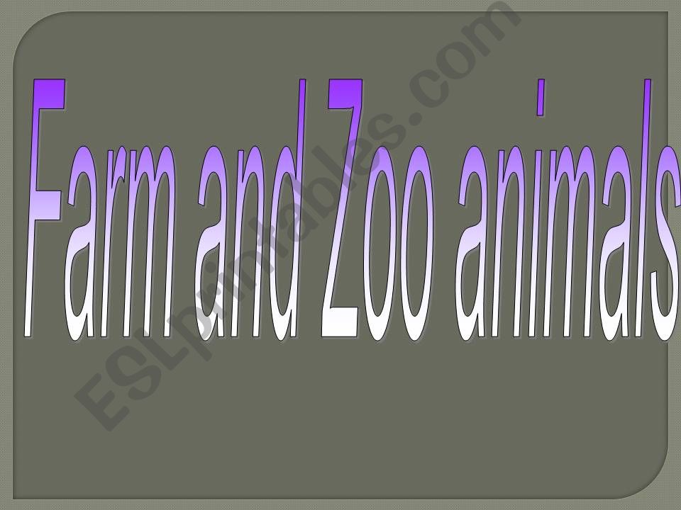 the animal zoo powerpoint