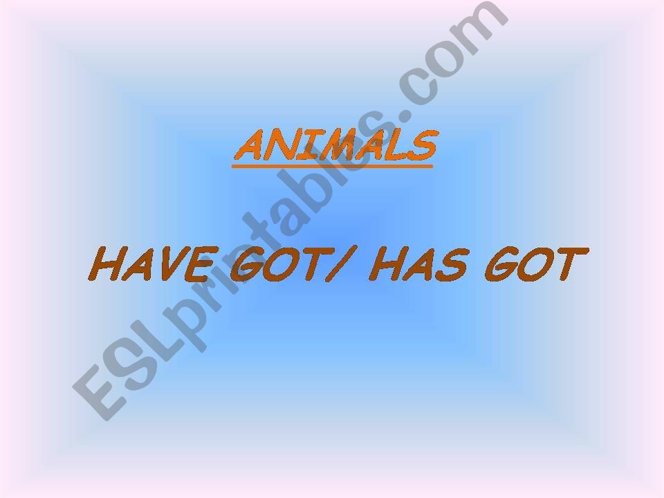 animals powerpoint