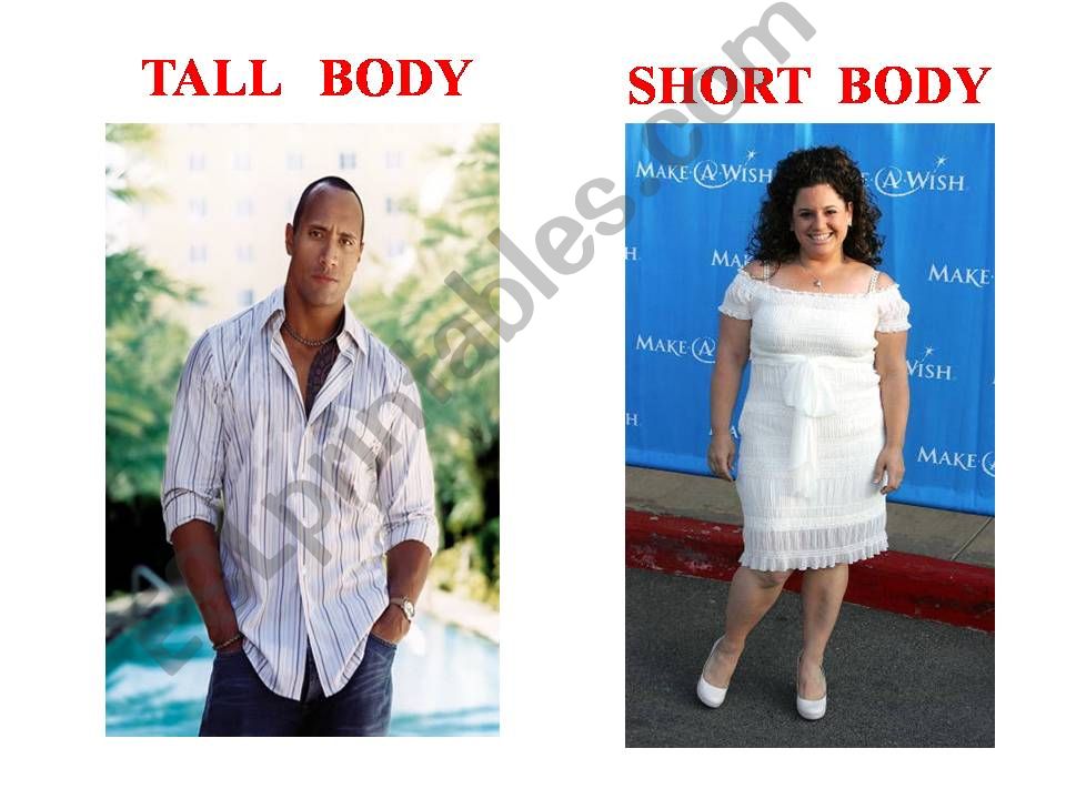 body parts and adjectives powerpoint