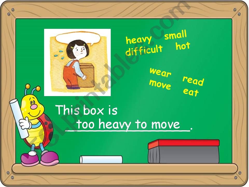 too ~ to... powerpoint