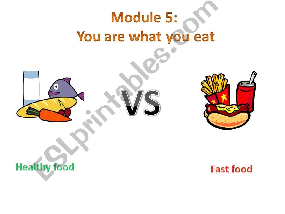 Healthy food vs fast food powerpoint