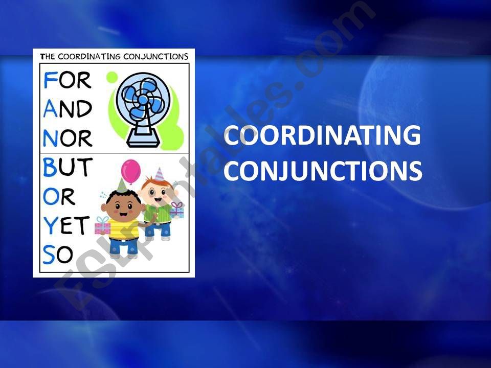 Coordinating conjunctions powerpoint