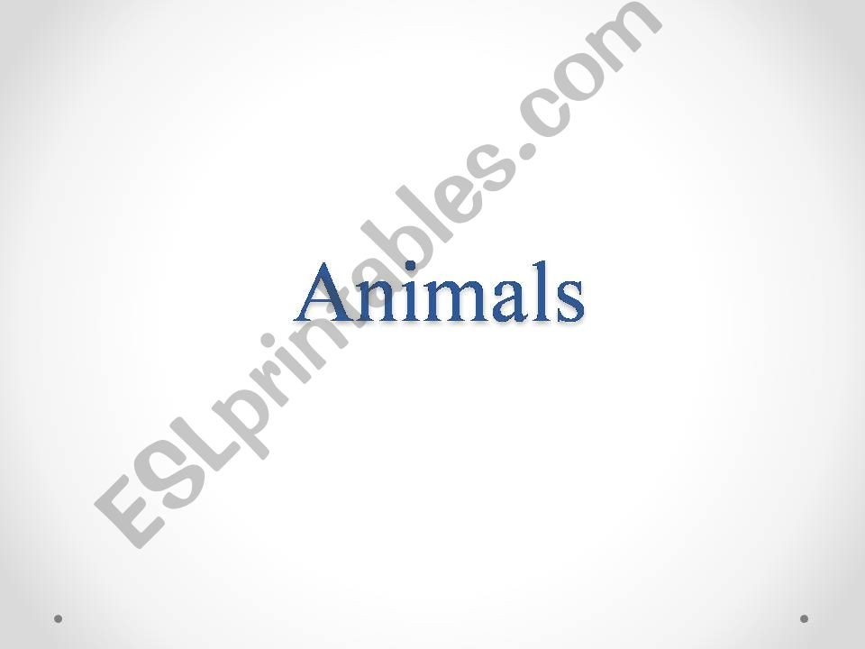 Animals-1 powerpoint