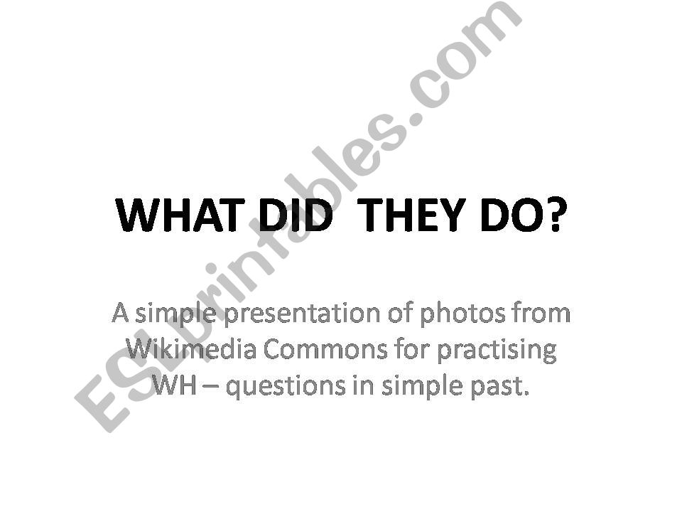What did they do? powerpoint