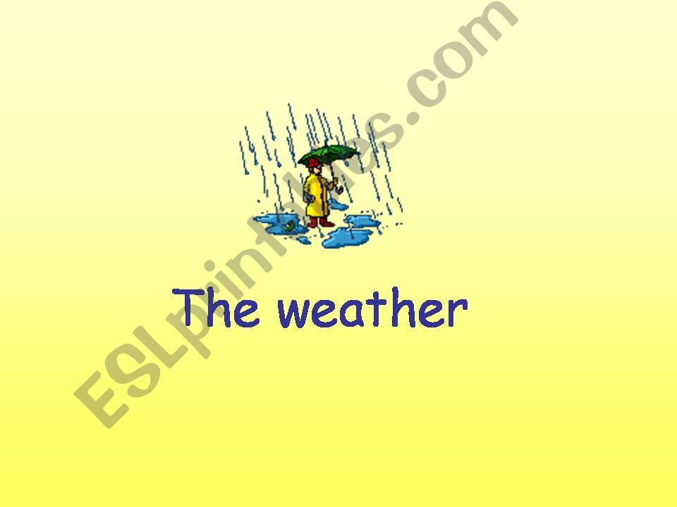 Vocabulary about Weather-PowerPoint