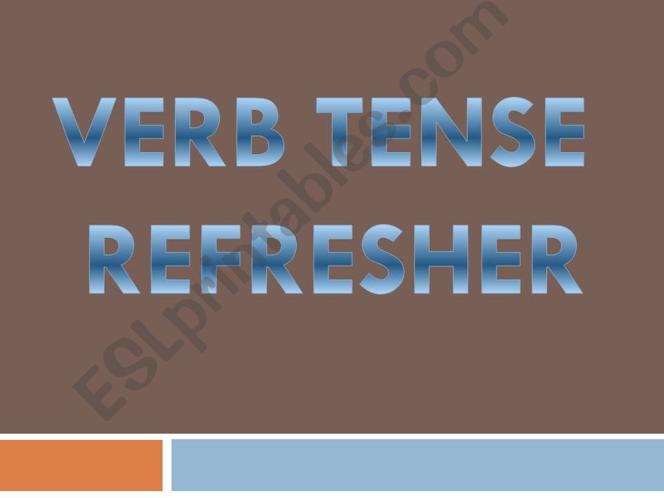 Tense Overview powerpoint