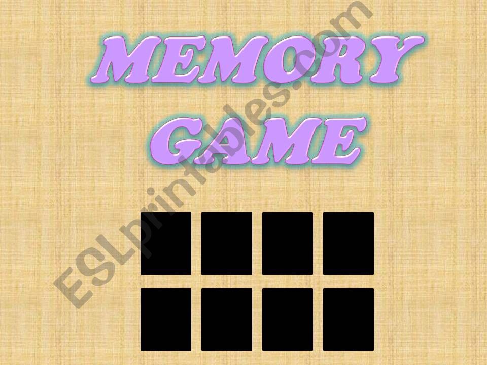 Memory game - Verbs in the simple past
