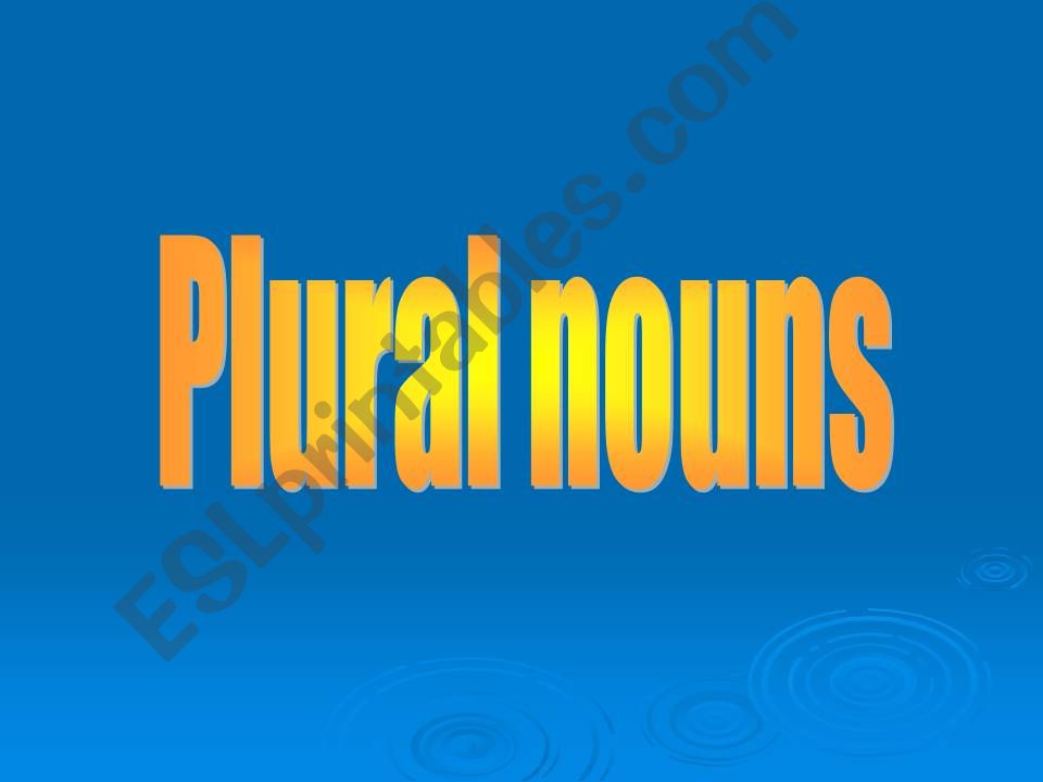 Plural nouns rules powerpoint