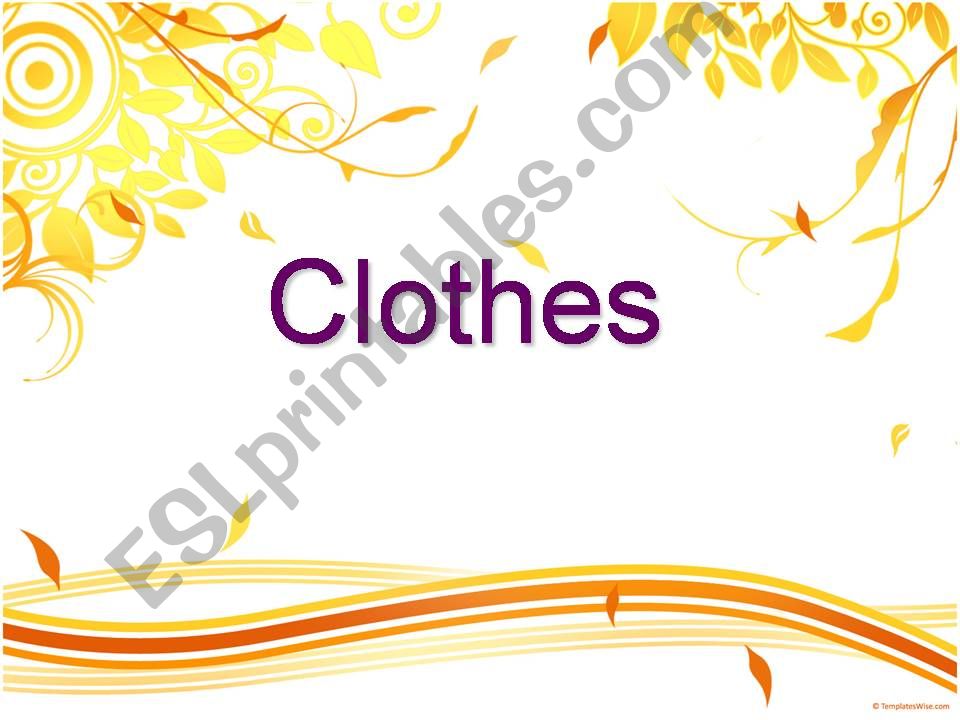 Clothes game powerpoint