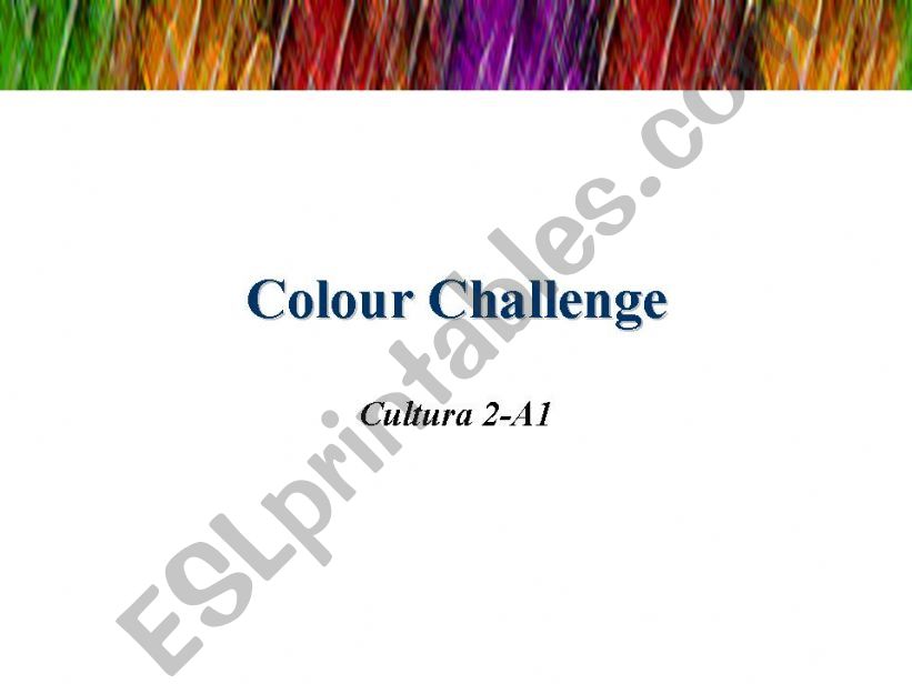 Colour Challenge powerpoint