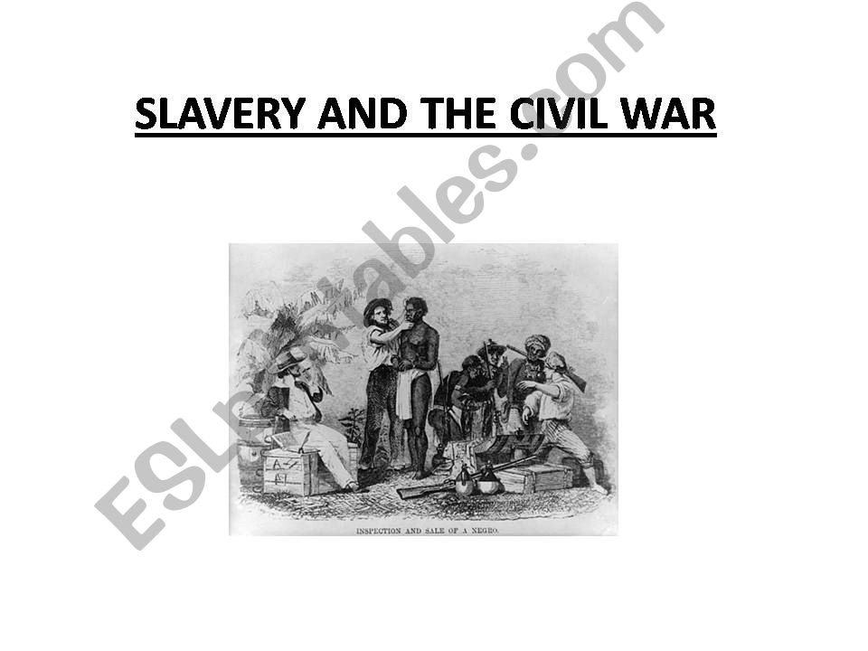 slavery and the civil war powerpoint