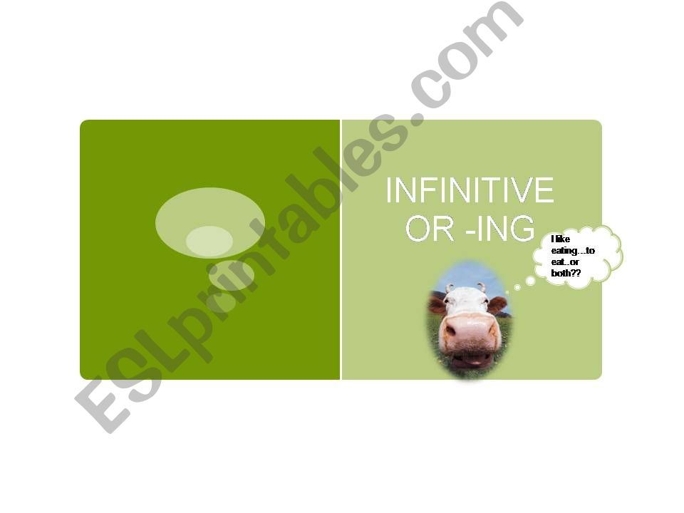 Infinitive or Gerund powerpoint