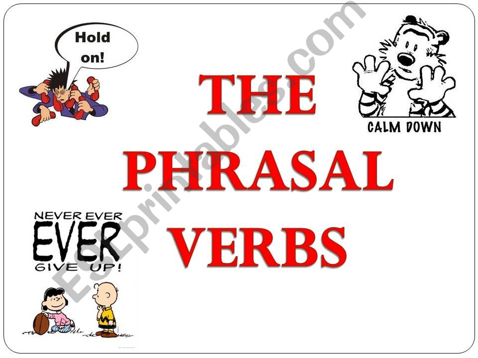 Phrasal verbs with pictures powerpoint