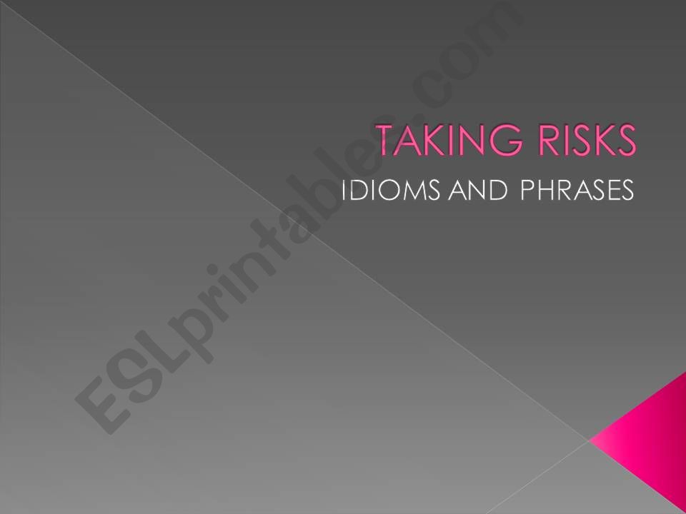 Risk Idioms powerpoint