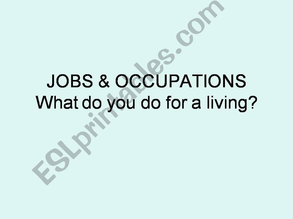 JOBS AND WORKPLACES powerpoint