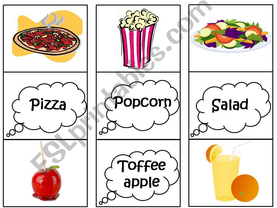 Memory Game - Food powerpoint