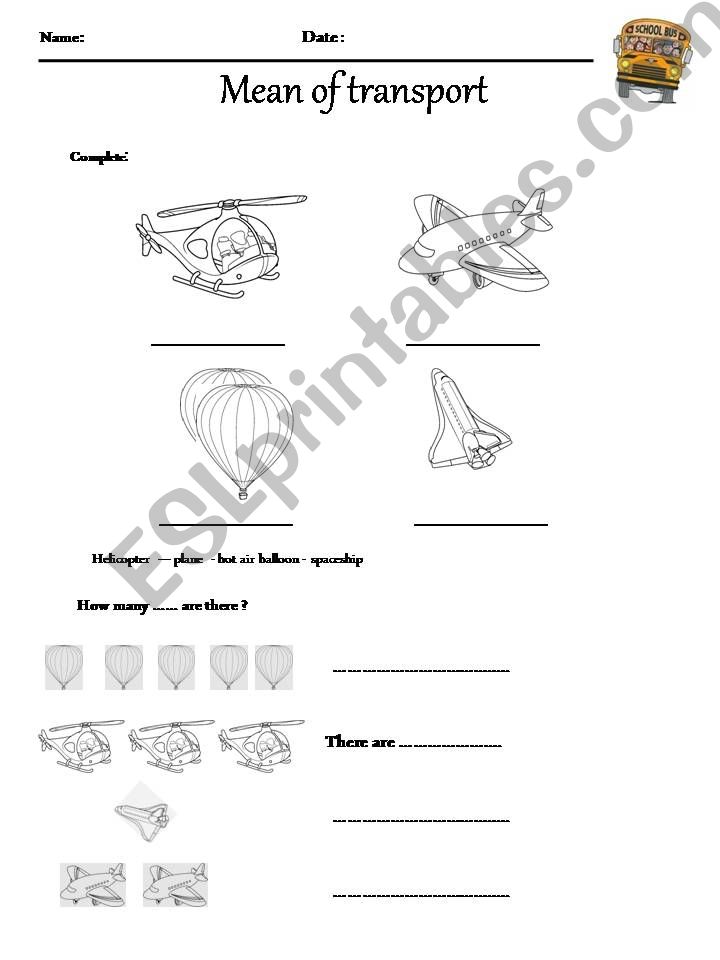 air means of transport powerpoint