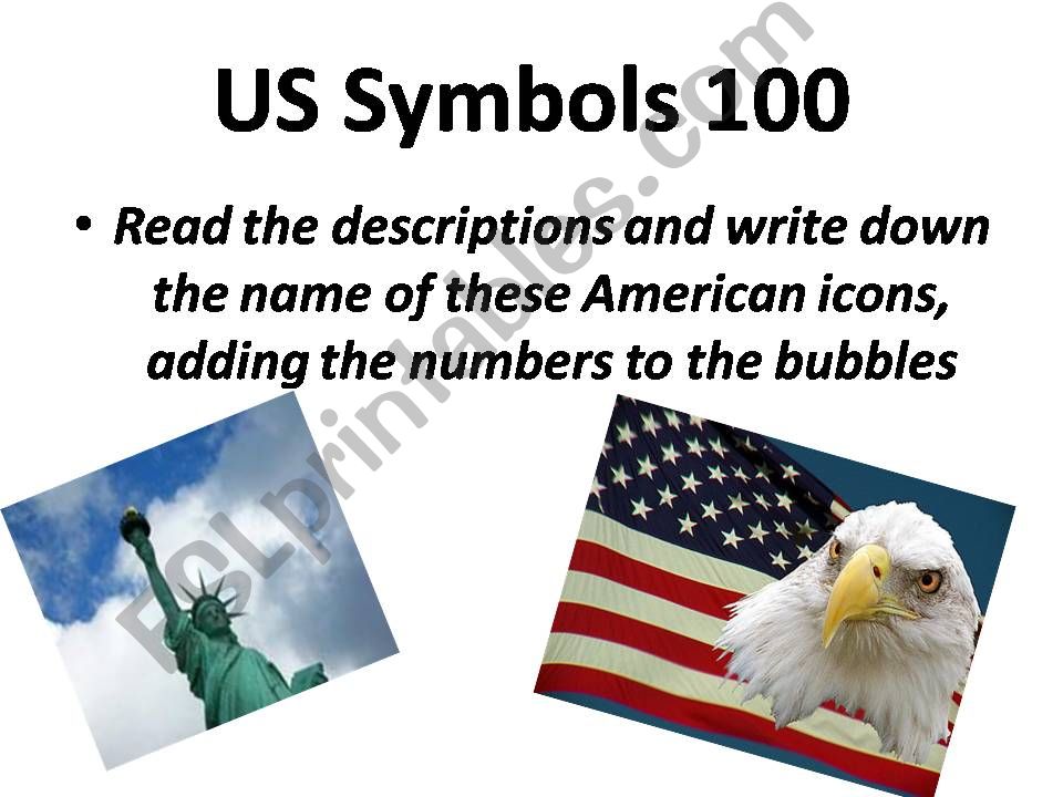 the USA Symbols powerpoint
