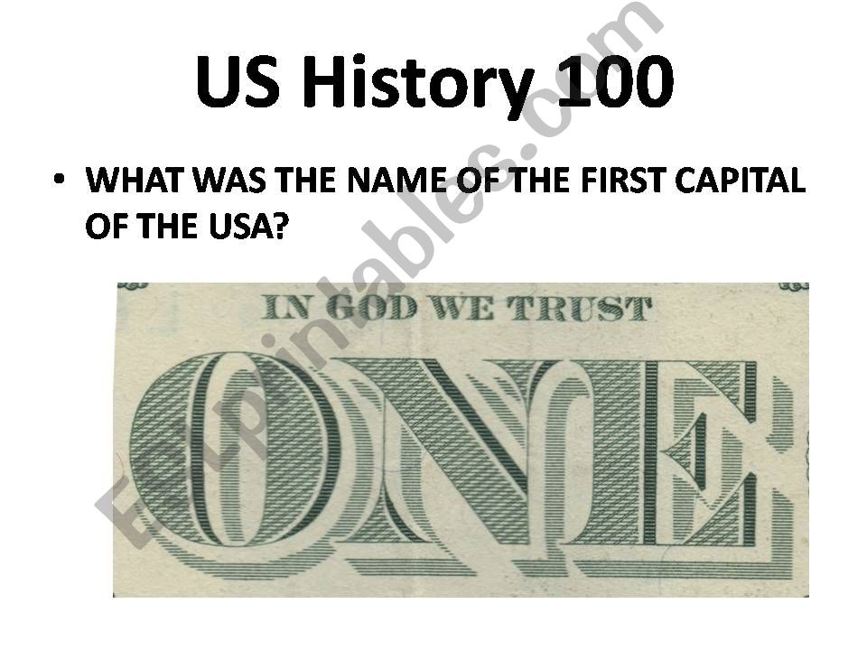 the USA History powerpoint