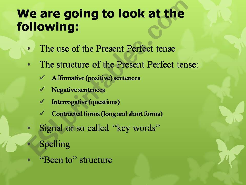 Present Perfect tense powerpoint