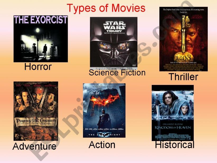 Types of movies powerpoint