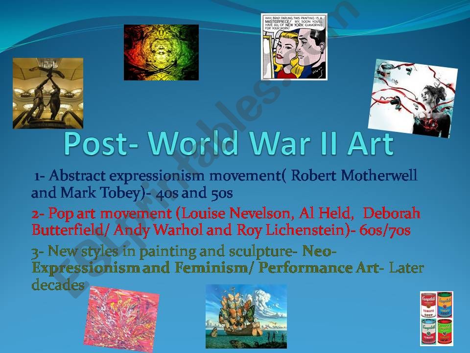 Post world war art powerpoint