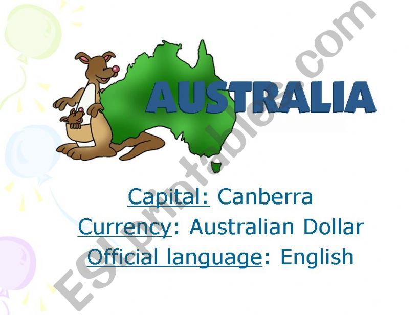 English Speaking Countries - AUSTRALIA