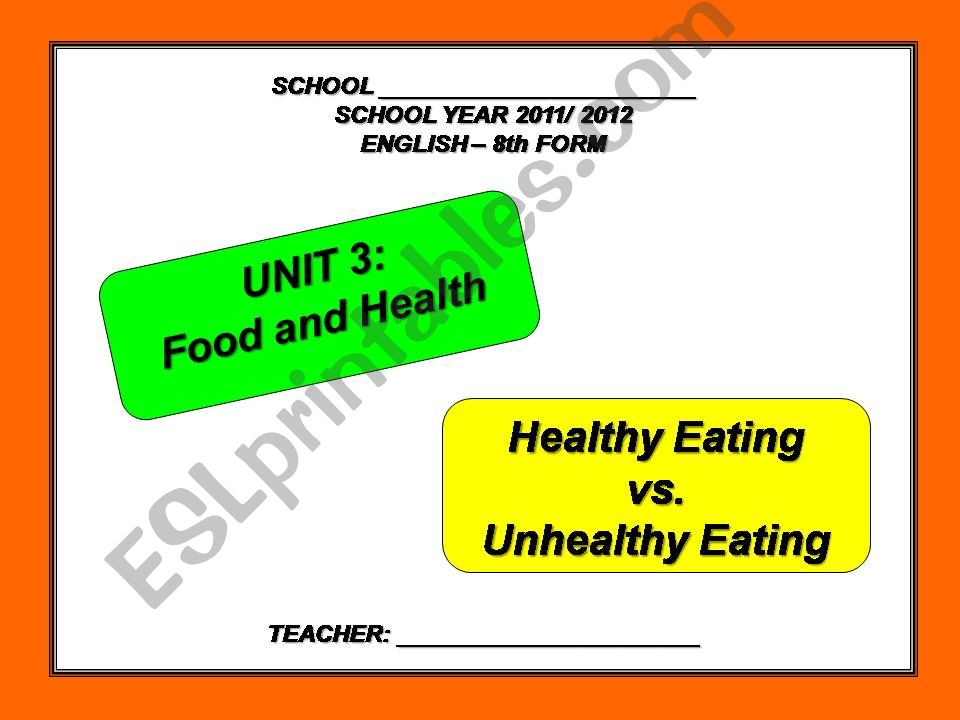 Food And Health - Part 1 powerpoint