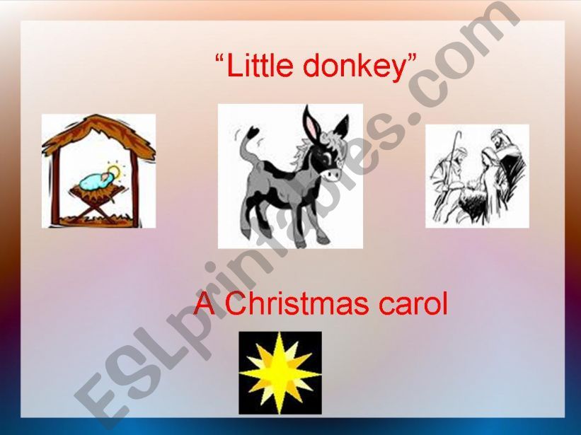 Little Donkey powerpoint